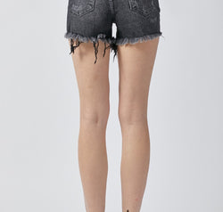 RISEN Raw Hem Denim Shorts with Pockets