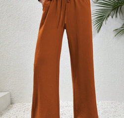 Wide Leg Drawstring Pants