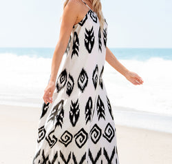 Full Size Printed Spaghetti Strap Cami Dress