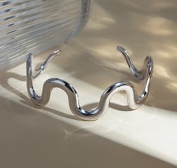 Stainless Steel Wave Shape Bracelet