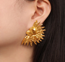 Titanium Steel Gold-Plated Earrings