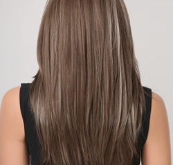 13*1" Full-Machine Wigs Synthetic Long Straight 22"