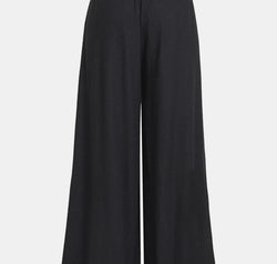 Zenana Pleated Linen Blend Wide Leg Pants