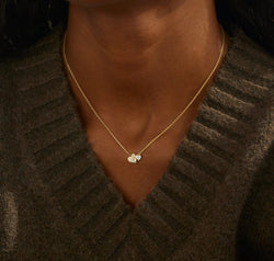 18K Gold-Plated 925 Sterling Silver Zircon Heart Necklace