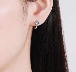 Moissanite Huggie Earrings