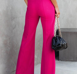 Front Slit Flare Leg Pants