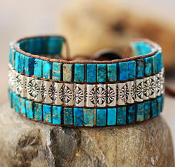 Handmade Triple Layer Natural Stone Bracelet