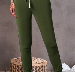 Drawstring Joggers with Pockets