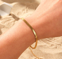 Herringbone Chain Stainless Steel Bracelet