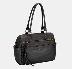 David Jones Zipper PU Leather Handbag