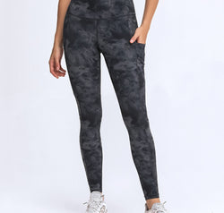 Wide Waistband Leggings with Pockets