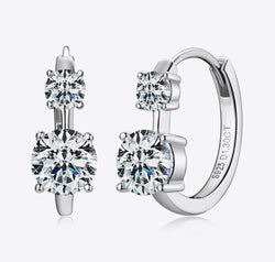 1.3 Carat Moissanite 925 Sterling Silver Earrings