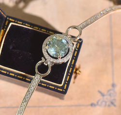 2 Carat Moissanite Platinum-Plated Bracelet