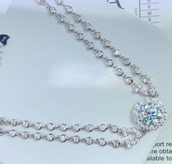 2 Carat Moissanite Double-Layered Bracelet