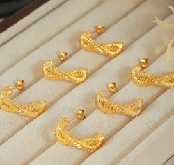 Titanium Steel Geometric Stud Earrings