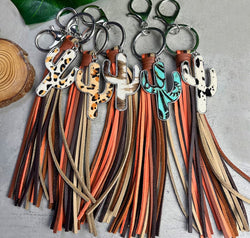 Cactus Keychain with Tassel