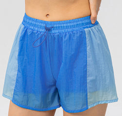 Color Block Drawstring Active Shorts