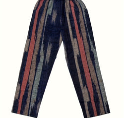 Striped Pocketed Elastic Waist Pants