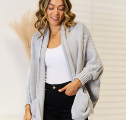 Open Front Cardigan with Pockets