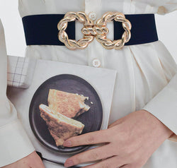 Zinc Alloy Buckle Elastic Belt