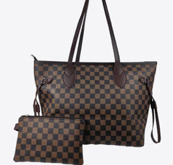 Checkered PVC Two-Piece Bag Set