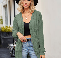 Open Front Cardigan with Pockets