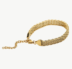 18K Gold-Plated Wide Chain Bracelet