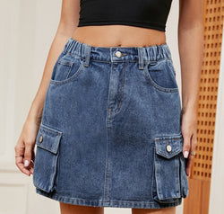 High Waist Denim Skirt