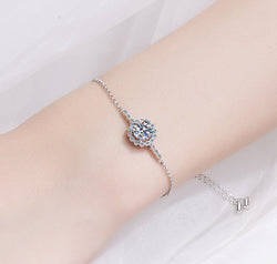 1 Carat Moissanite Chain Bracelet