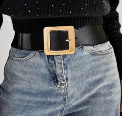 Alloy Buckle PU Leather Belt