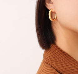 Titanium Steel Gold-Plated Earrings