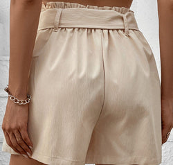 Belted Shorts with Pockets