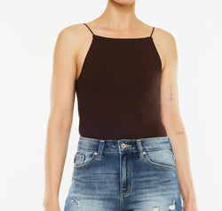 Kancan High Waist Raw Hem Denim Shorts