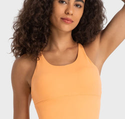 Crisscross Back Ladder Detail Sports Bra