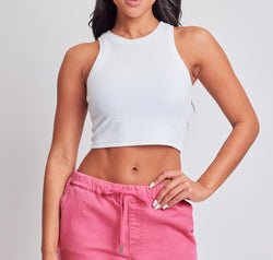 YMI Jeanswear Full Size Drawstring Raw Hem Shorts