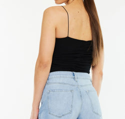Kancan Raw Hem Distressed High Waist Denim Shorts
