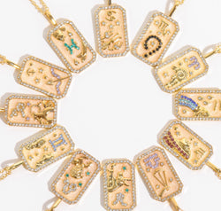 Rhinestone Constellation Pendant Copper Necklace