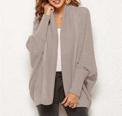 Open Front Batwing Sleeve Cardigan