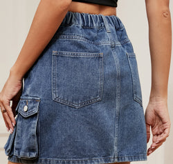 High Waist Denim Skirt