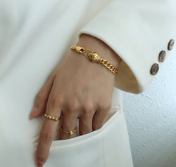 Snake Head Chain Titanium Steel Bracelet