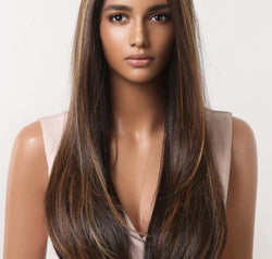 13*2" Lace Front Wigs Synthetic Long Straight 26" 150% Density