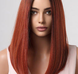 13*2" Full-Machine Wigs Synthetic Mid-Length Straight 27"