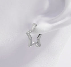 925 Sterling Silver Star Earrings