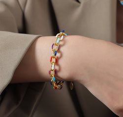 Titanium Steel Oil Drip Chain Bracelet