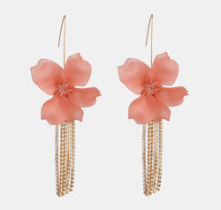 Flower Shape Acrylic Dangle Earrings