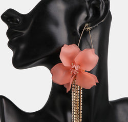 Flower Shape Acrylic Dangle Earrings