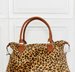 Animal Print Brushed Weekender Bag