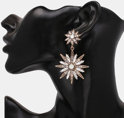 Zinc Alloy Star Shape Dangle Earrings
