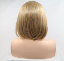 13*3" Lace Front Wigs Synthetic Mid-length Straight 12" 130% Density