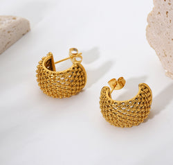 Mesh Half Hoop Earrings